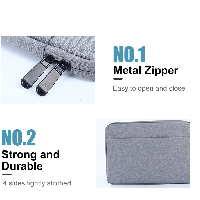 Custom Waterproof 13 14 15.6 inch Polyester Slim Sleeve with Front Pocket Handbag for Laptop