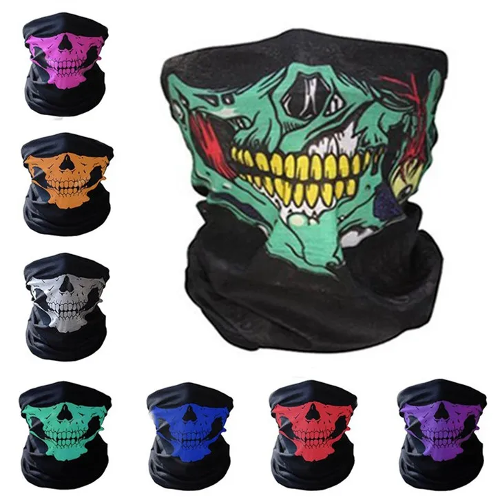 
Skull print bandana multifunction face bandana tube head seamless cheap bandanas 