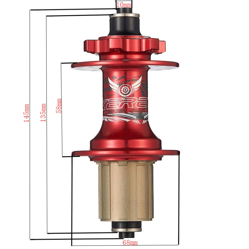 KEREACHY   Hot Fast Shipping Blue CNC Aluminum Alloy ARC Factory Price MT-006F/R 32H 4 Pawls 3 Teeth J-bend MTB Bicycle Hub