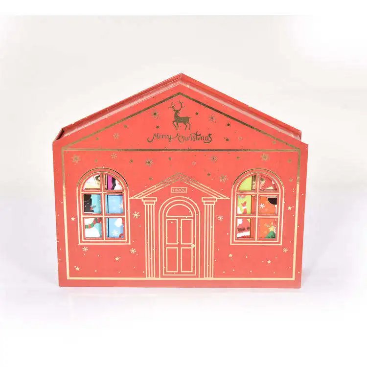 Custom customized gift box Design Christmas Mystery Blank Advent Calendars Cardboard Box