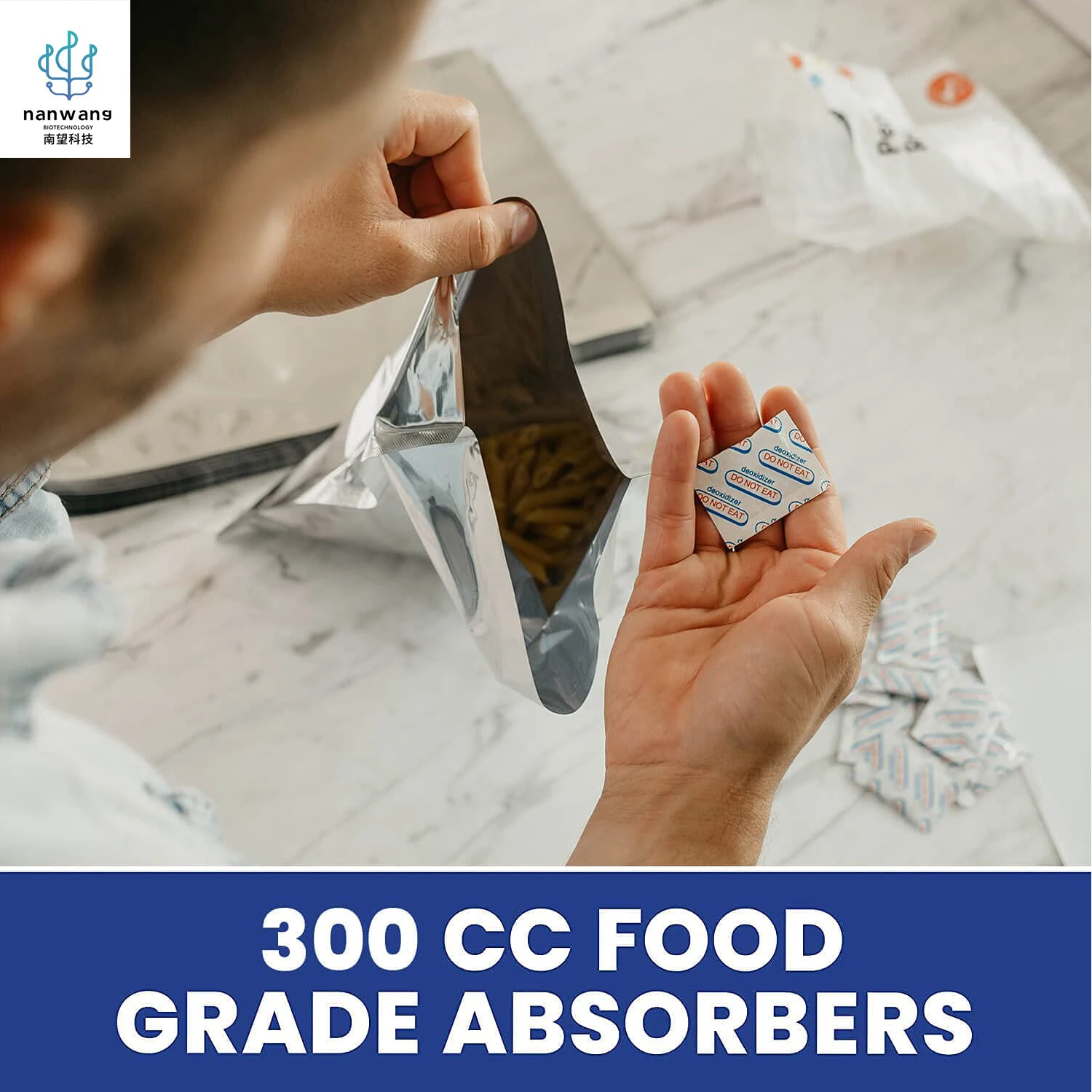 Food Packaging 10g 80pcs Mylar Bags 200CC 300CC 400CC 2500CC MSDS Oxygen Absorber