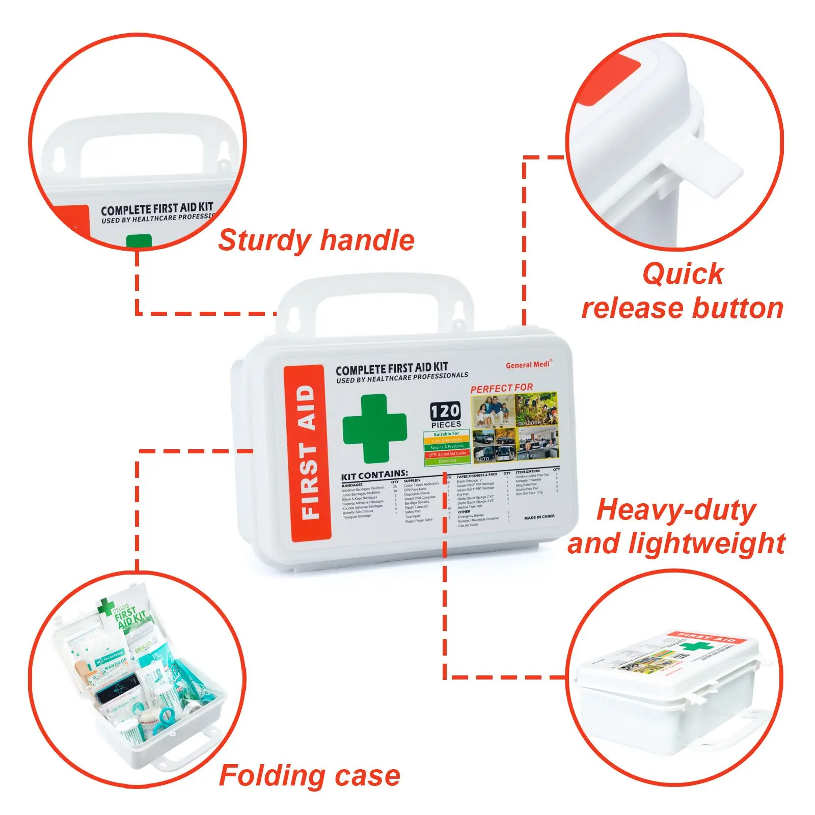 Wholesale Waterproof Portable Small Medical Products First Aid Box
