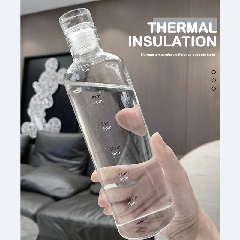 Customized Logo High Borosilicate Glass Sports Water Bottle With Neoprene Sleeve