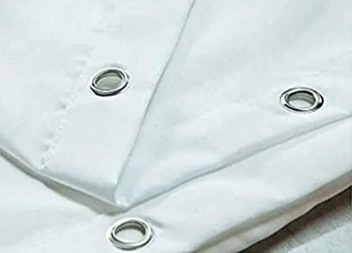 Bathroom Shower Curtains Mould Proof Resistant Polyester Cloth Anti Bacterial Waterproof White Satin Stripe shower curtain