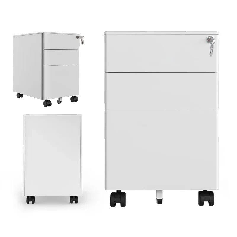 Luoyang   steel metal storage cabinet Metal Storage Almirah Movable Three Drawers File Metal Cabinet