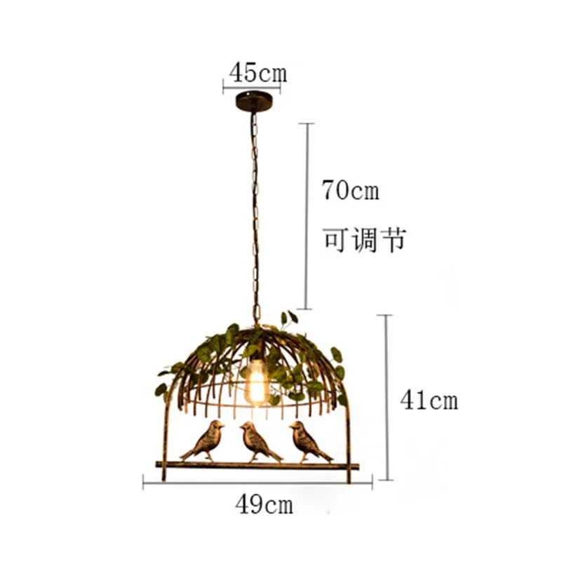 LED Indoor Interior Bird Cage Huge Chandelier Wall Lamps Living Room Bedroom Bar Hallway Lobby Hotel Light