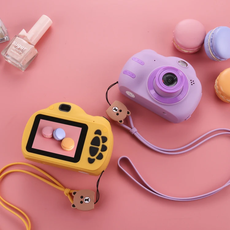 front and rear 1800W dual lens 32GB memory card 2.4 inch LED flash kids camera gift sets for children