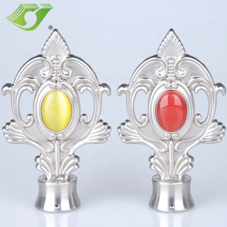 Window adjustable extendable metal curtain rod for home antique brass double bracket curtain rod