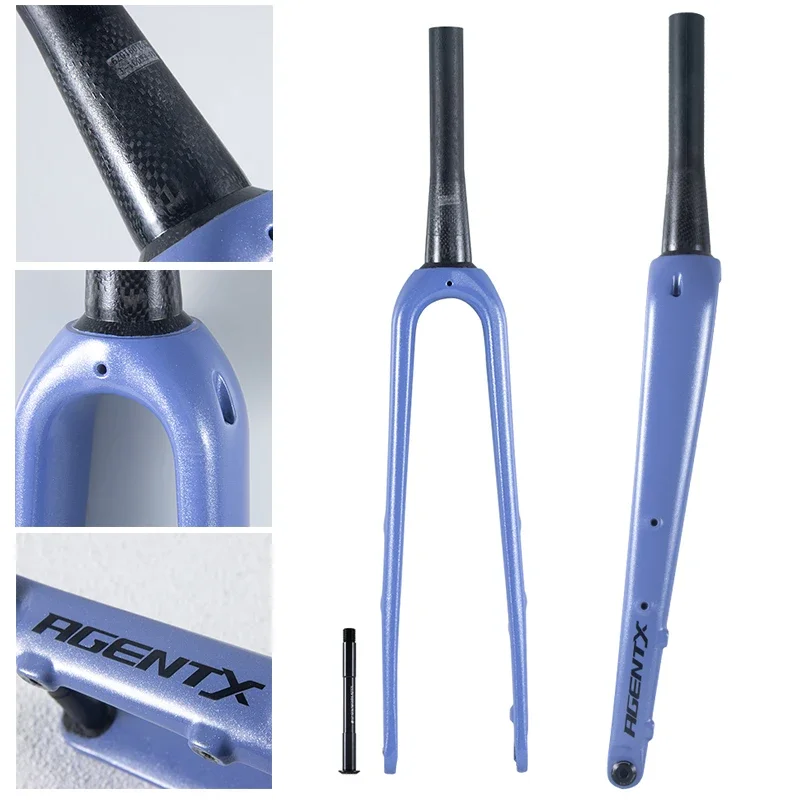 BOLANY 700C Road Bike Fork Full Carbon Fiber with Internal Cable Routing Suspension Paint Baking Process