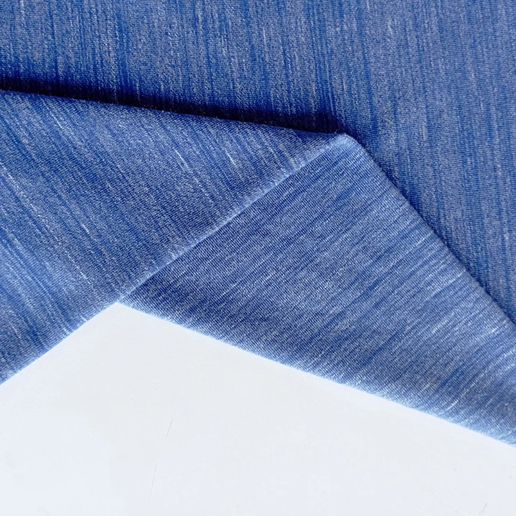 China suppliers NO MOQ free sample polyester viscose melange jersey viscose/polyester fabric
