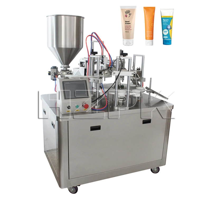 HZPK Semi-auto Ultrasonic Lotion Soft Plastic Tube Filling And Sealing Machine for plastic tube composite tube