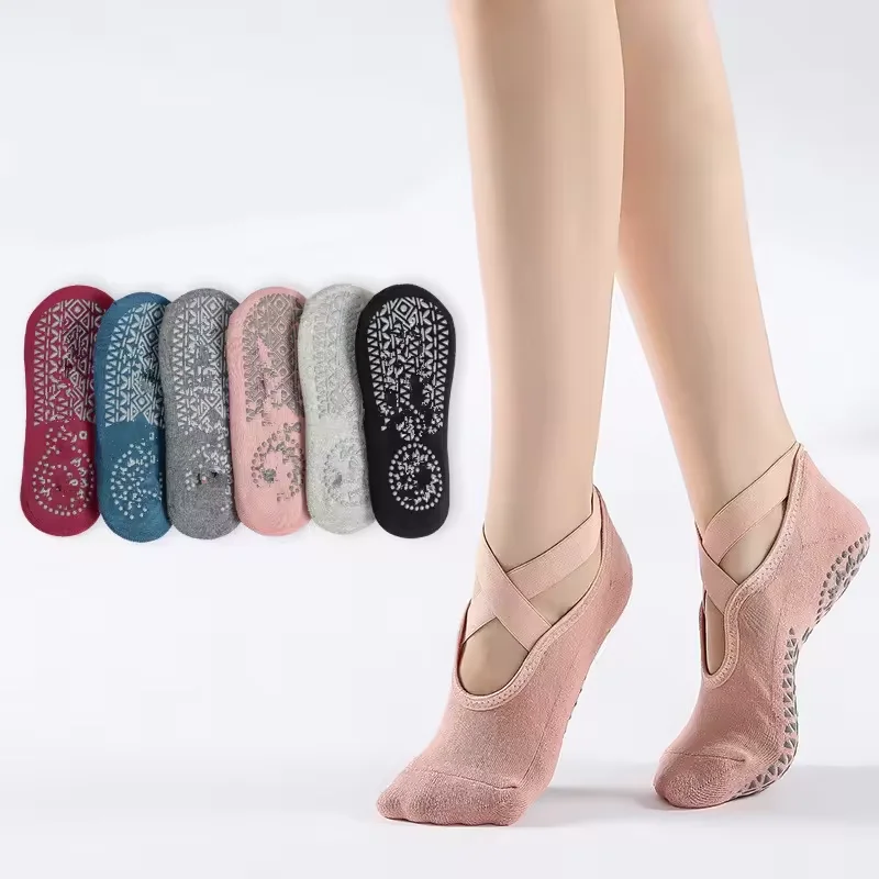 Factory direct Professional Yoga Manufacture Sports Socks Custom Bamboo Anti Slip Yoga Non Slipper Socks