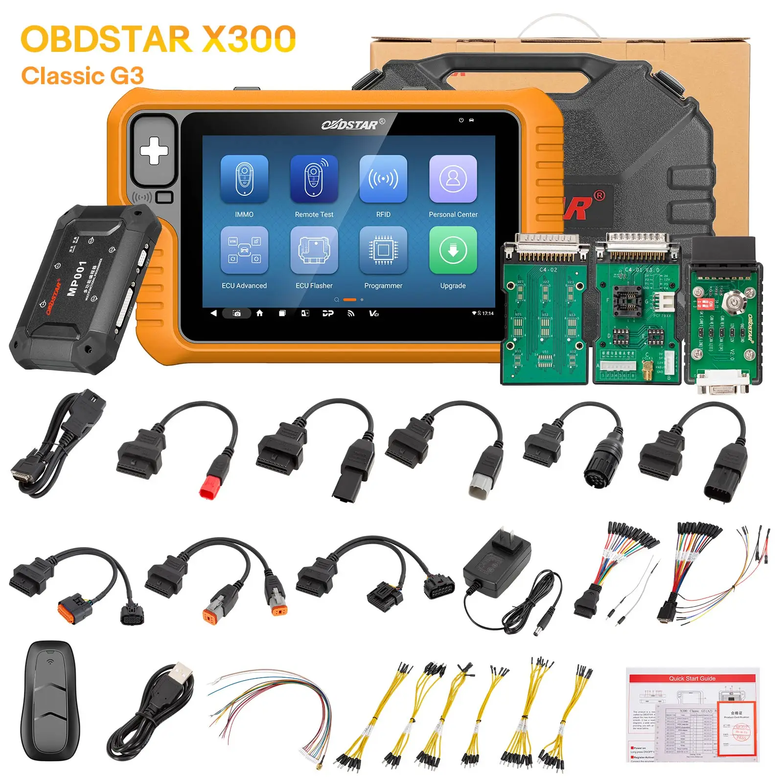 OBDSTAR X300 Classic G3 Full Version  Cluster Calibration ECU Flasher Airbag Reset Test Platform For Car HD E-Car Moto Marine