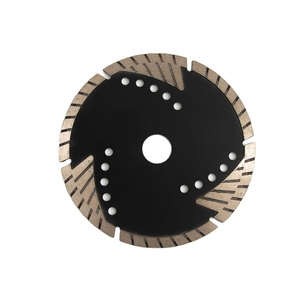 150mm 6inch concrete marble disc turbo segment diamond saw blade with teeth protection saw blade for granite