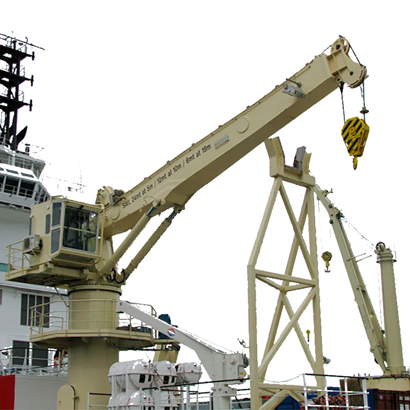Factory price marine stiff boom crane for cargo 6 ton 8 ton straight lifting crane yacht telescopic deck crane