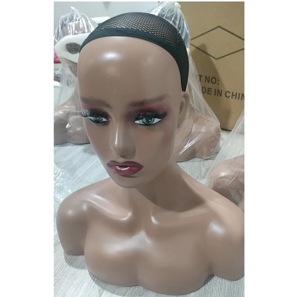 Female Training Mannequin Head Stand Holder Display Manikin Head Bust for Wigs Accessories