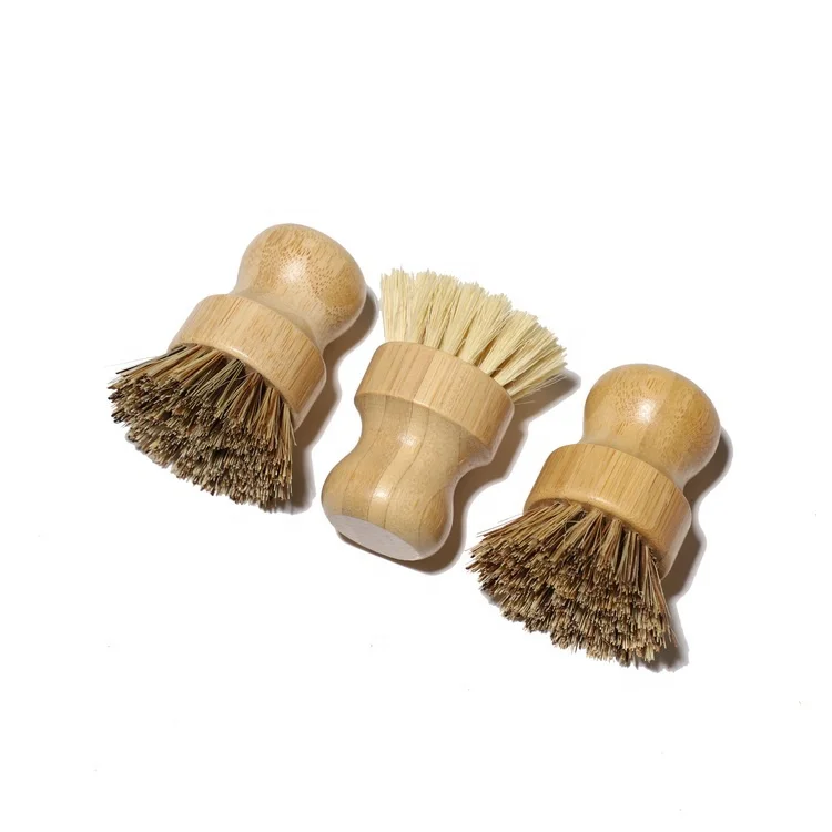 All-Natural Customizable Logo Wooden Hangable Kitchen Cleaning Brush Multi-Functional Pot Brush Dish Brush