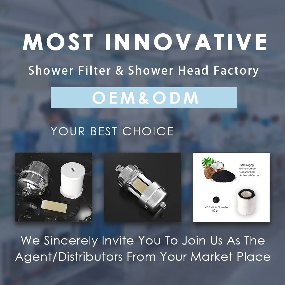 Оптовая продажа хром Универсальный 4 этапа душевой фильтр для жесткой воды осадка