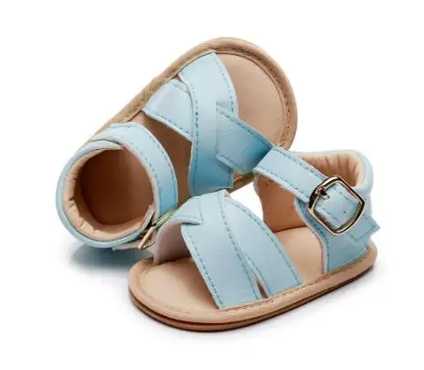 2022 Custom Genuine Leather Fashion Summer Shoes Kids Soft Sole Baby Sandal Wholesale