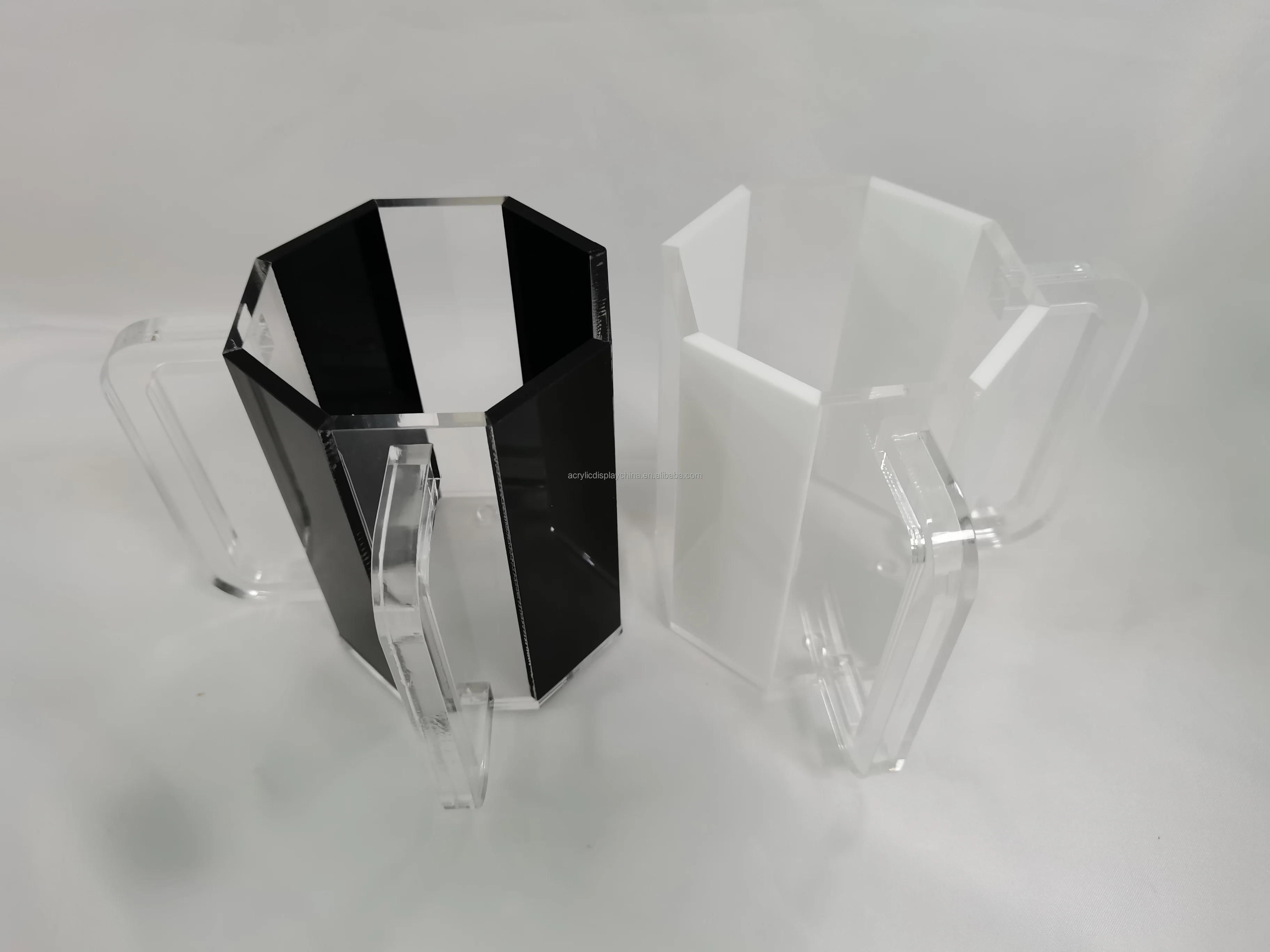  Акриловая моющаяся чашка Lucite с шестигранными мраморными