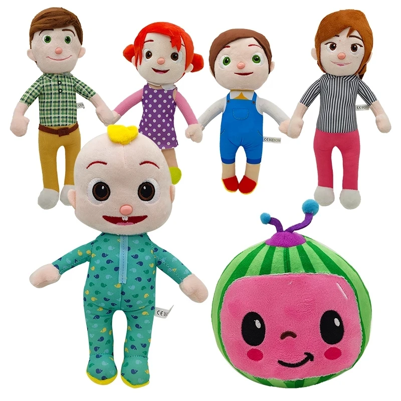
Hot sales oem cocomelon toys musical cocomelon costume doll sing song cocomelon plush toy music for kids 