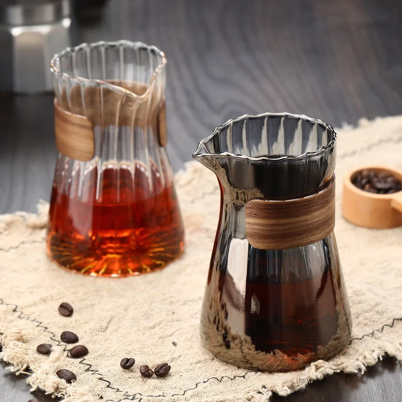 2024 New Design Heat Resistant Glass Coffee Tea Cup Glass Coffee Server Coffee pot
