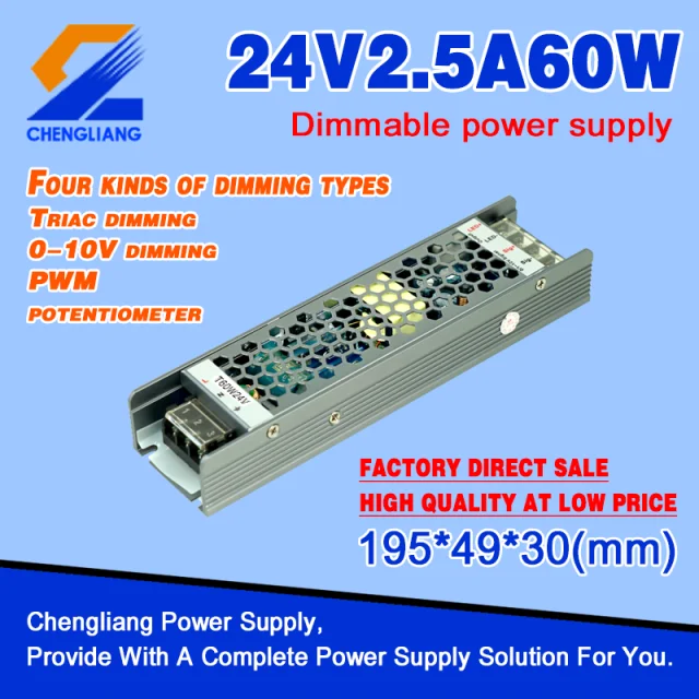 60W-1000w 12V 5A SMPS Power Supply Triac 0-10V Dimming LED Driver ac dc 12v to 5v buck converter 24v power 8a supply