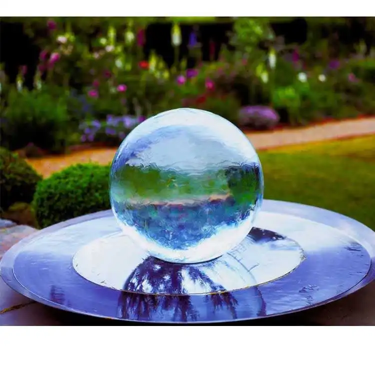 Custom logo metal hollow ball Outdoor Decorative landscape large stainless steel 304 waterfall metal Custom fountain ball