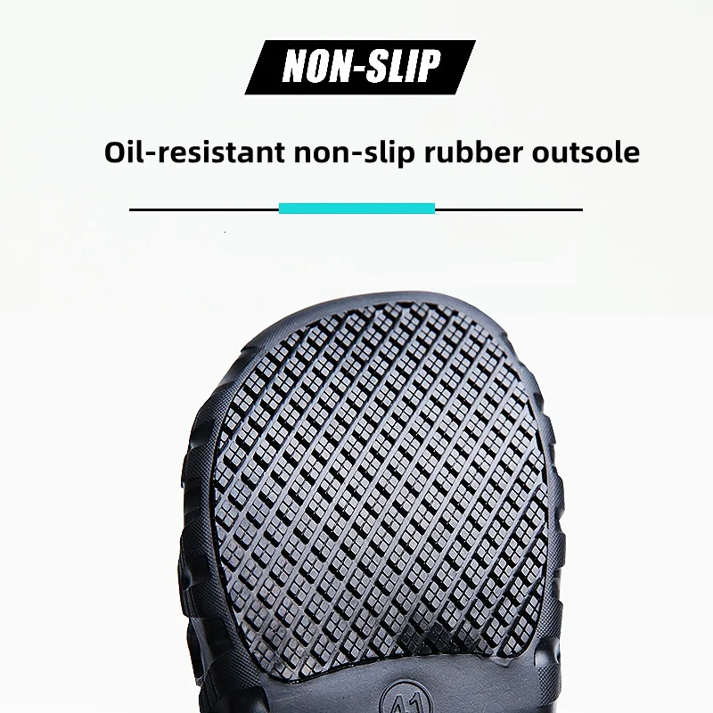 Non-slip Chef Work Shoes Unisex Non-slip Oil-proof Wear-resistant Kitchen Canteen Work Shoes EVA Material Medical Shoes