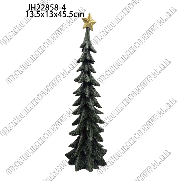 Wholesale Creative Western Festival Resin Craft Christmas Tree With Bird Statue