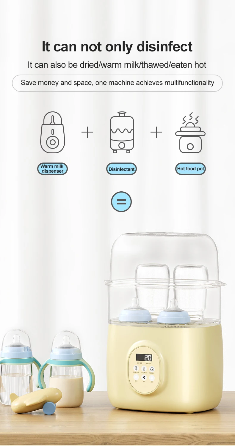 Baby Appliances 2 In 1 Steam Sterilizer Machine Baby Bottle Warmer And Sterilizer For Milk Bottle