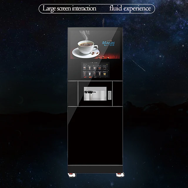 Professional vending machine with automated cup-falling system coffee self service coffee machine
