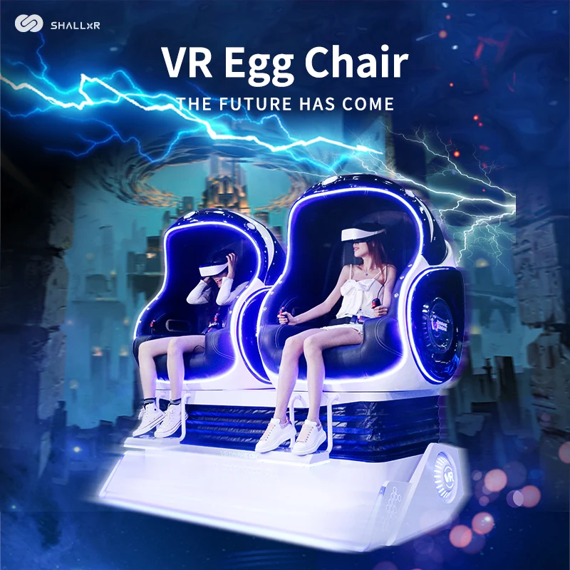 ShallxR Virtual simulator 9d Cinema Vr Roller Coaster Chair 9dvr Electric egg chair 9d vr flight simulator
