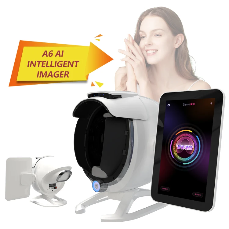 2024 Portable New Models Professional Digital 3d Skin Tester Machine Facial Skin Scanner Machine Smart Skin Analyzer