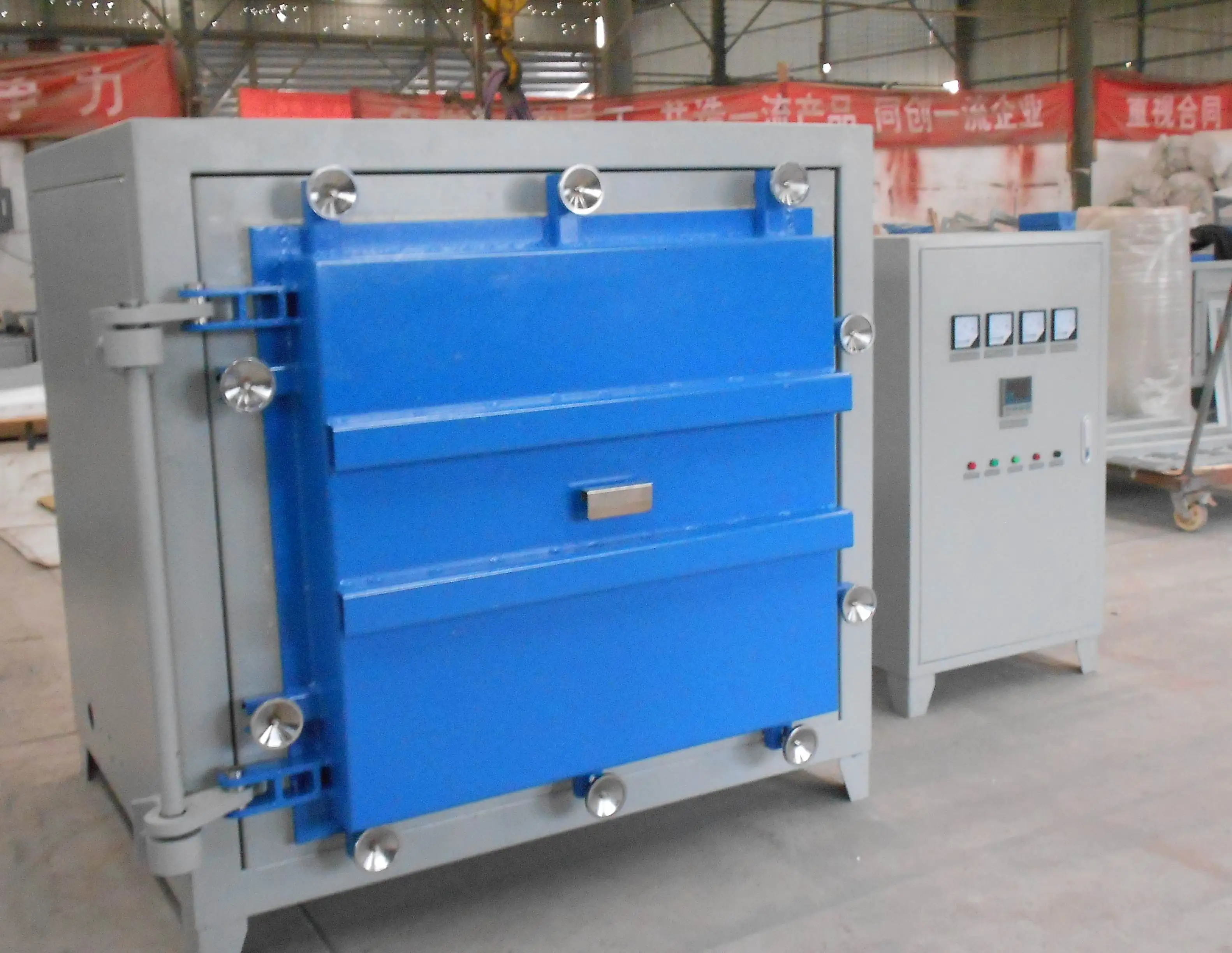 1600.C lab controllable atmosphere muffle furnace with volume 216L