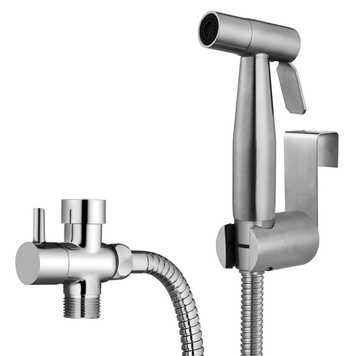 China manufacturer new item handheld bidet water sprayer brass set silver