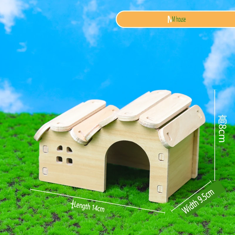 2024 New Wooden Hamster Nest Cute Cool Comfortable Cooling Hamster Cage Factory Wholesale
