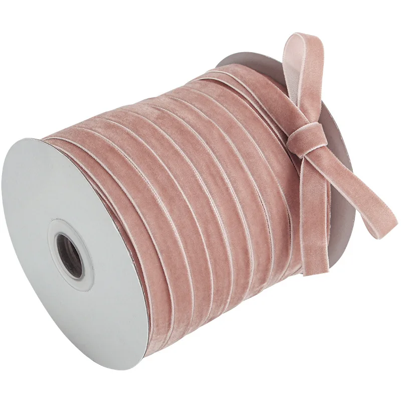 Good Quality Wholesale Colorful  Gift Ribbon Nylon Velvet Ribbon For Garment Accessories
