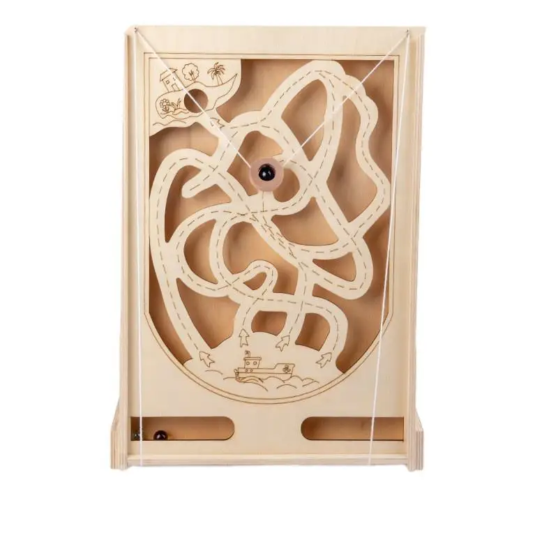 Pirate scene map marble toy baby hand-eye coordination balance training game fun educational toy