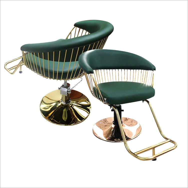 green synthetic leather beauty set all purpose salon chairs