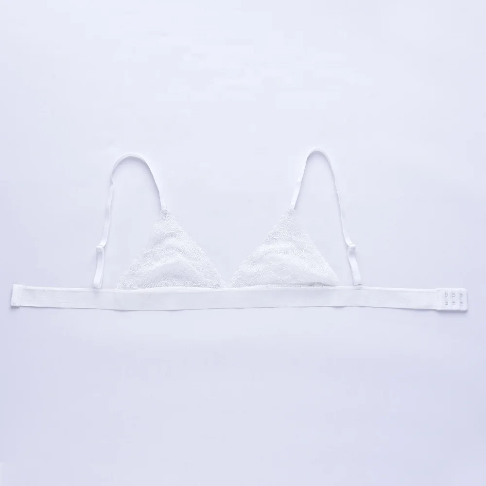 Super Light laser Cut Scallop Women Bralette Floral Corad Mesh Fusion Lace Bra