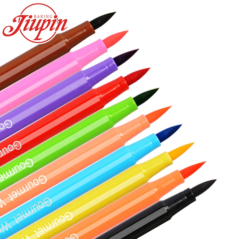 Edible paint pen gel pen edible paper food coloring markcare edible ink pen for egg cake cookie decoration
