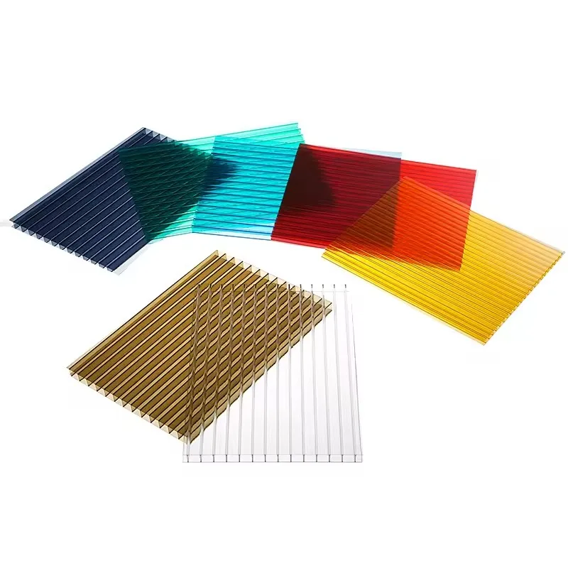 wholesale Foldable price uv protection pc roof panel greenhouse multi wall colors polycarbonate hollow roofing sheet