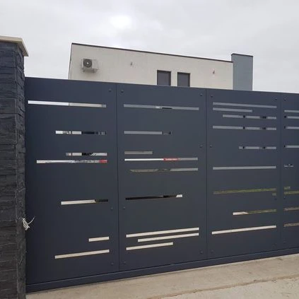 2022 New laser cut aluminum louver fence modern gates and simple fence designs