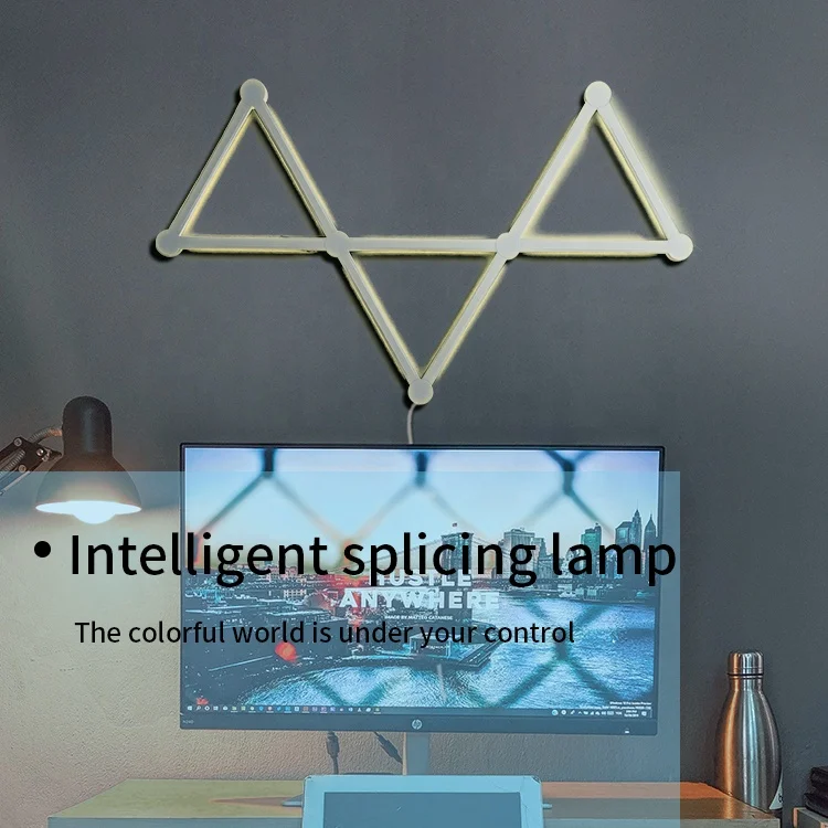 Factory  Custom Modern Style Voice Control Smart Indoor Home Lighting Wall Music Lights Smart Adjustable Lamp