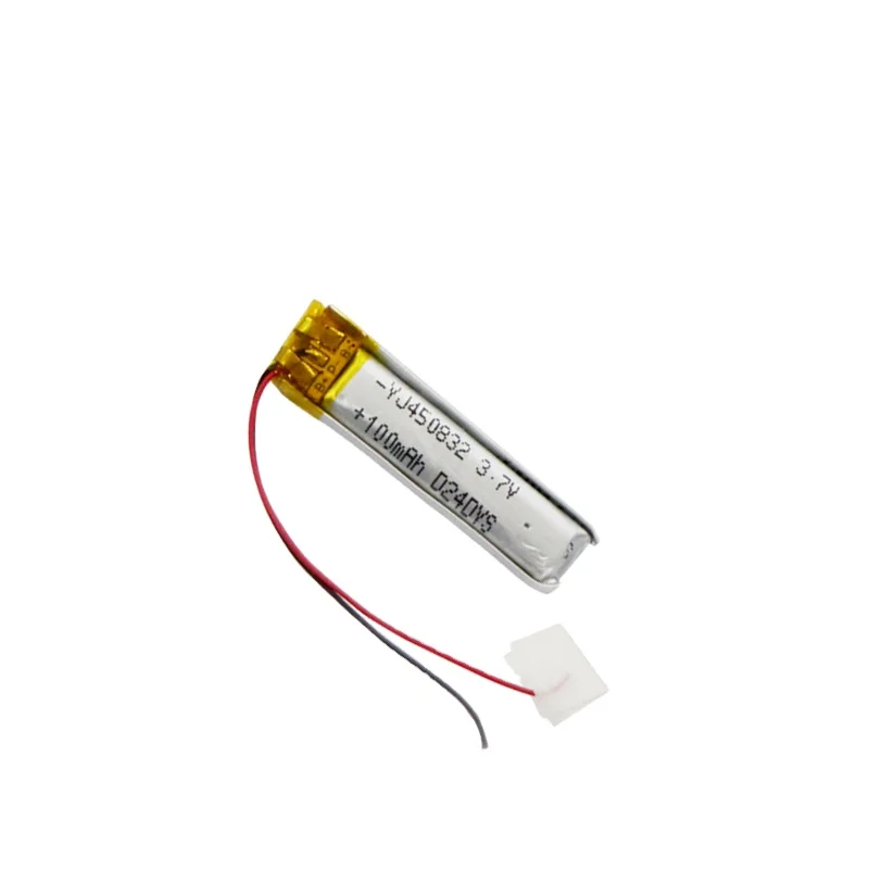 YJ Lithium- Ion Polymer Battery 3.7V 450832 100mAh Rechargeable Lipo with Pcb and Wire