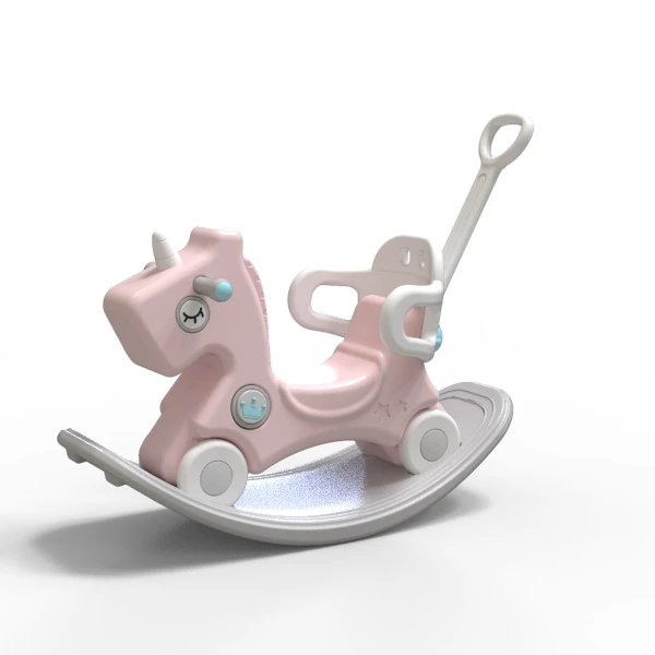 Kids Toys Manufacturer Newest Creative Children Baby Plastic Rocking Horse Toy Toddler Multifunction Riding On  Rocking Toys