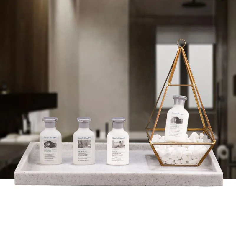 Factory Wholesale Custom Hotel Resin Shower Gel Set Comfort Resin Tray