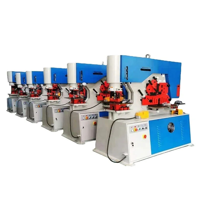 Hydraulic Combined Punching and Shearing and Notching Machine 20mm Thickness punching  Hydraulic Ironworker machine 90T