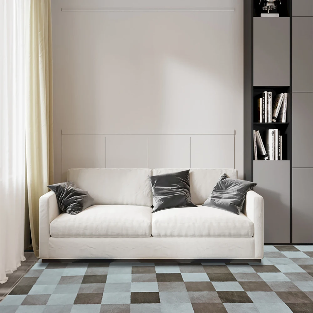 Chess board rug brown check carpet and rug